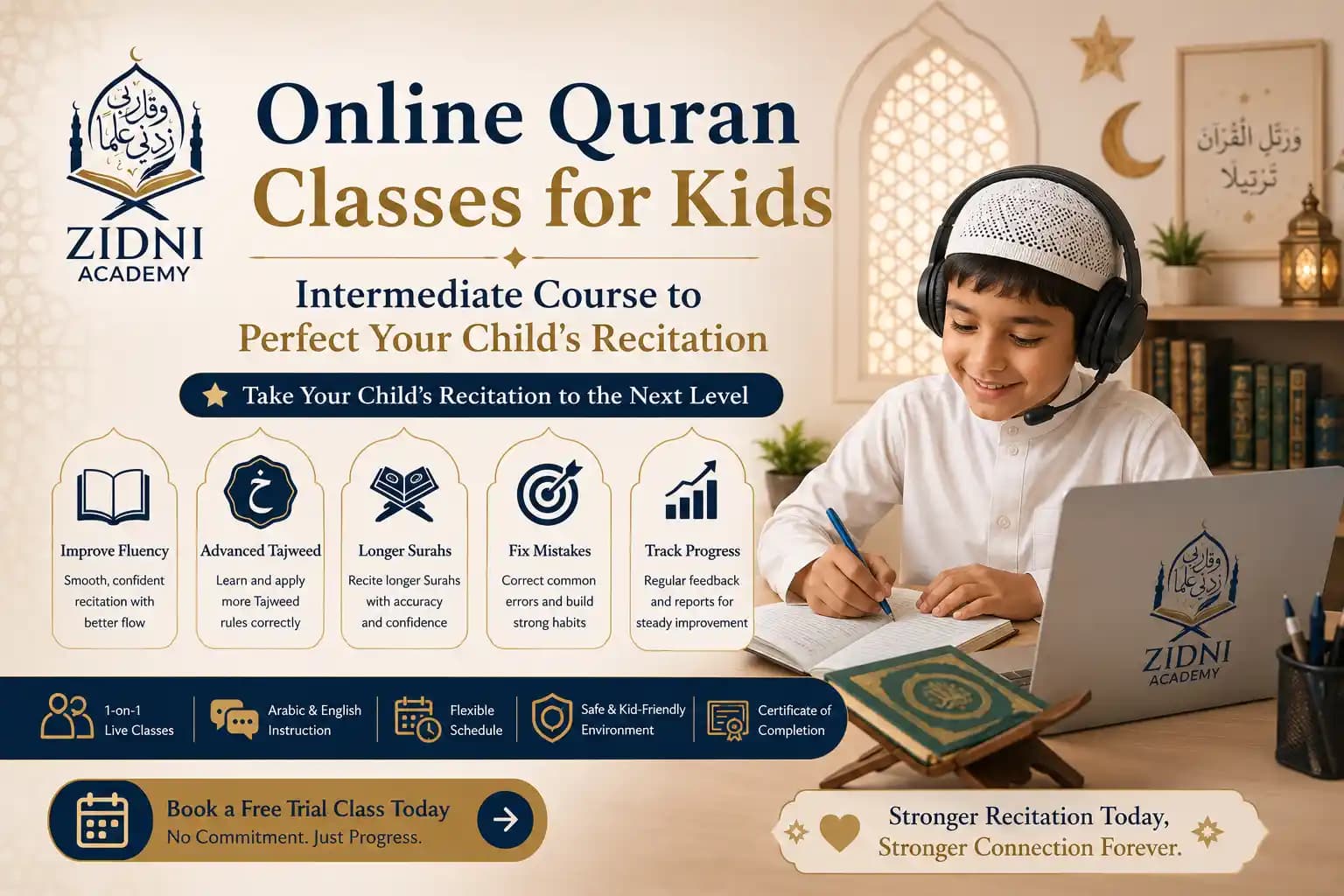 Online Quran Classes for Kids — Intermediate Course to Perfect Your Child's Recitation
