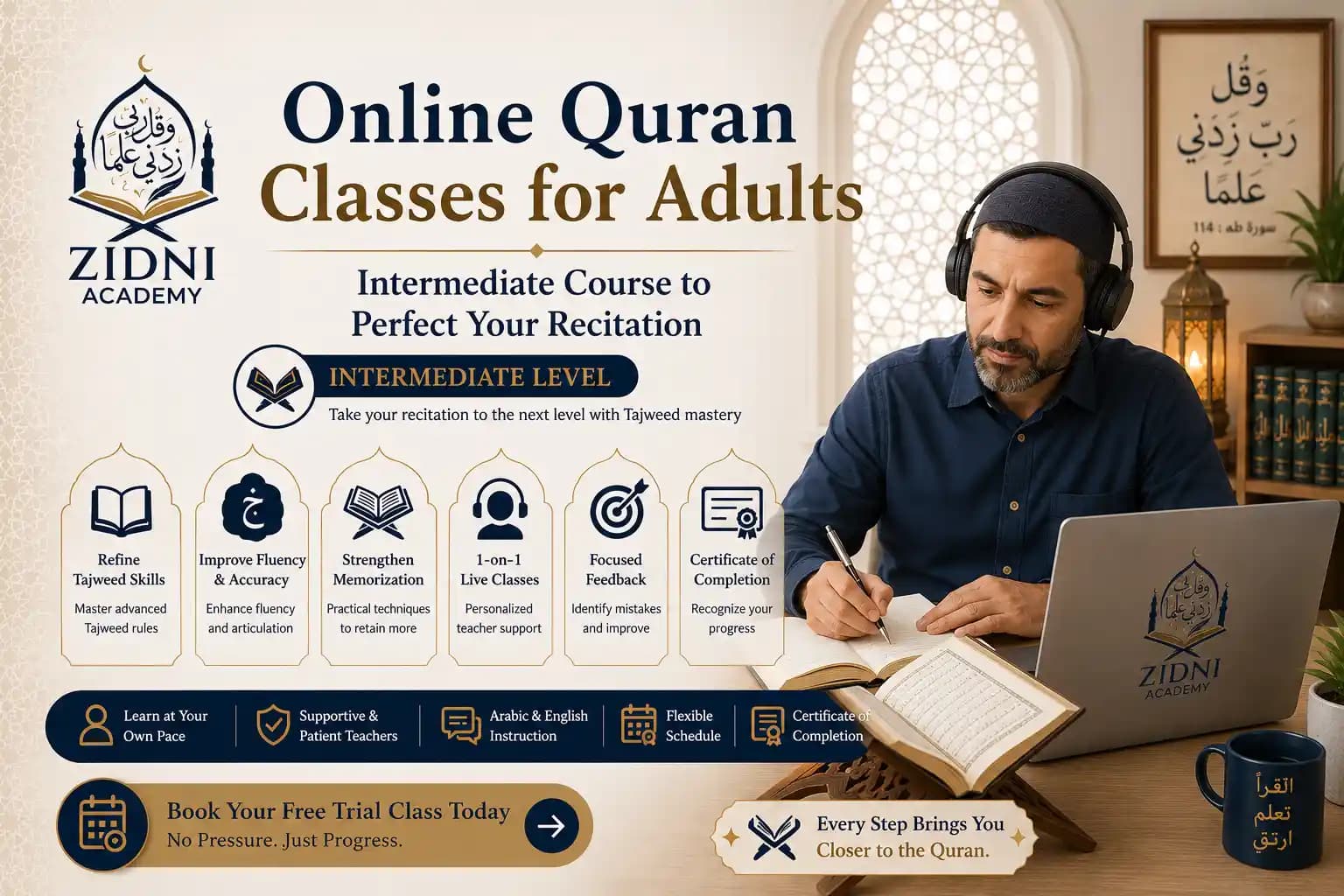 Online Quran Classes for Adults — Intermediate Course to Perfect Your Recitation