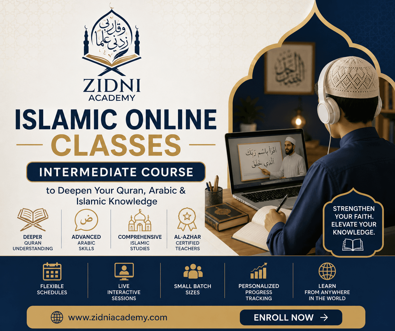 Islamic Online Classes — Intermediate Course to Deepen Your Quran, Arabic & Islamic Knowledge