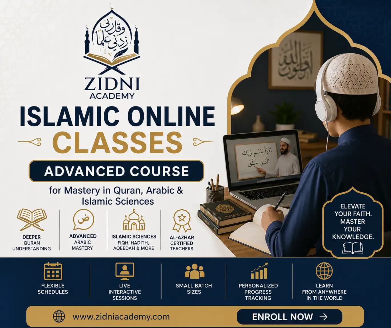 Islamic Online Classes — Advanced Course for Mastery in Quran, Arabic & Islamic Sciences