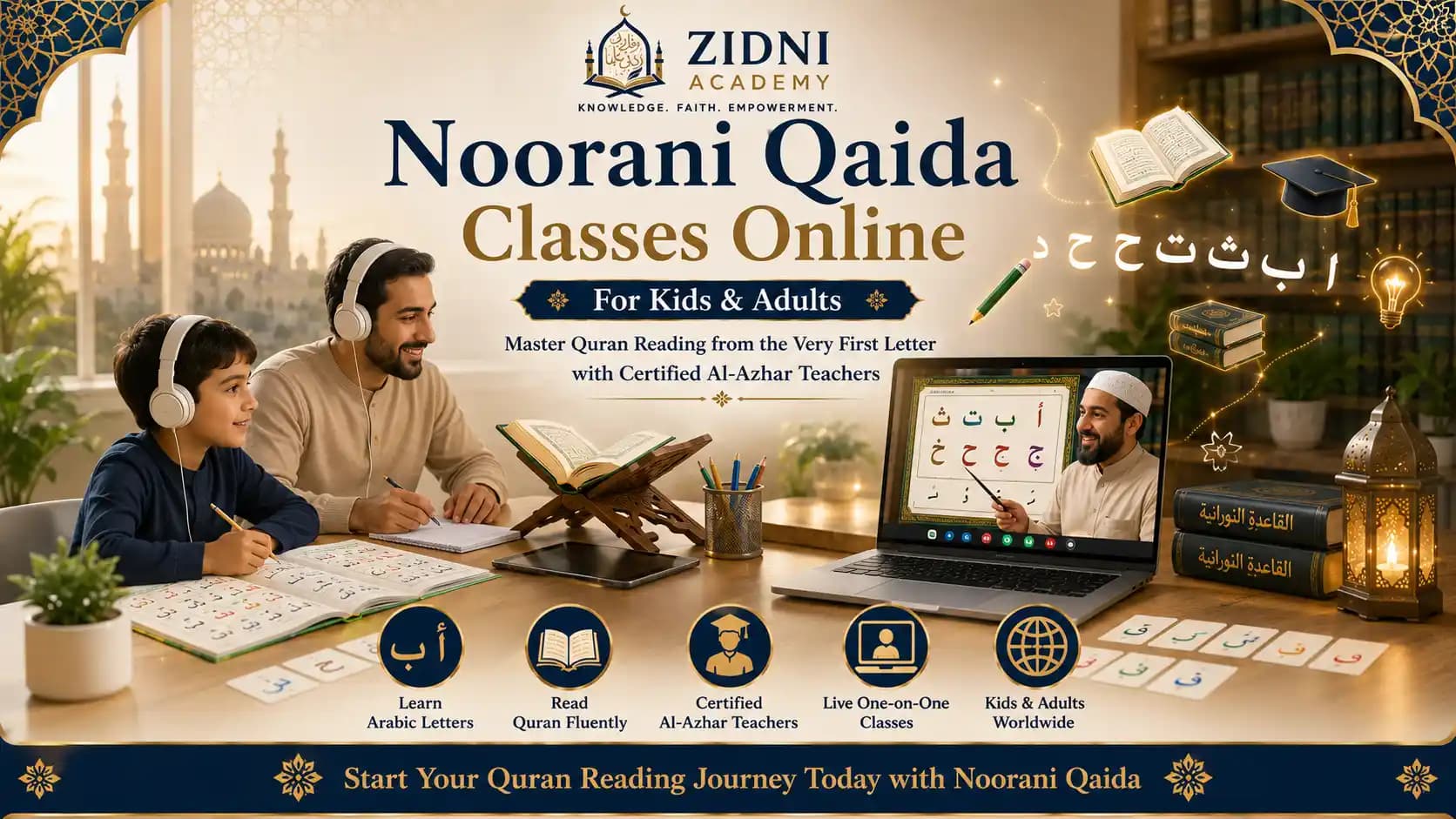 Noorani Qaida Classes Online for Kids & Adults
