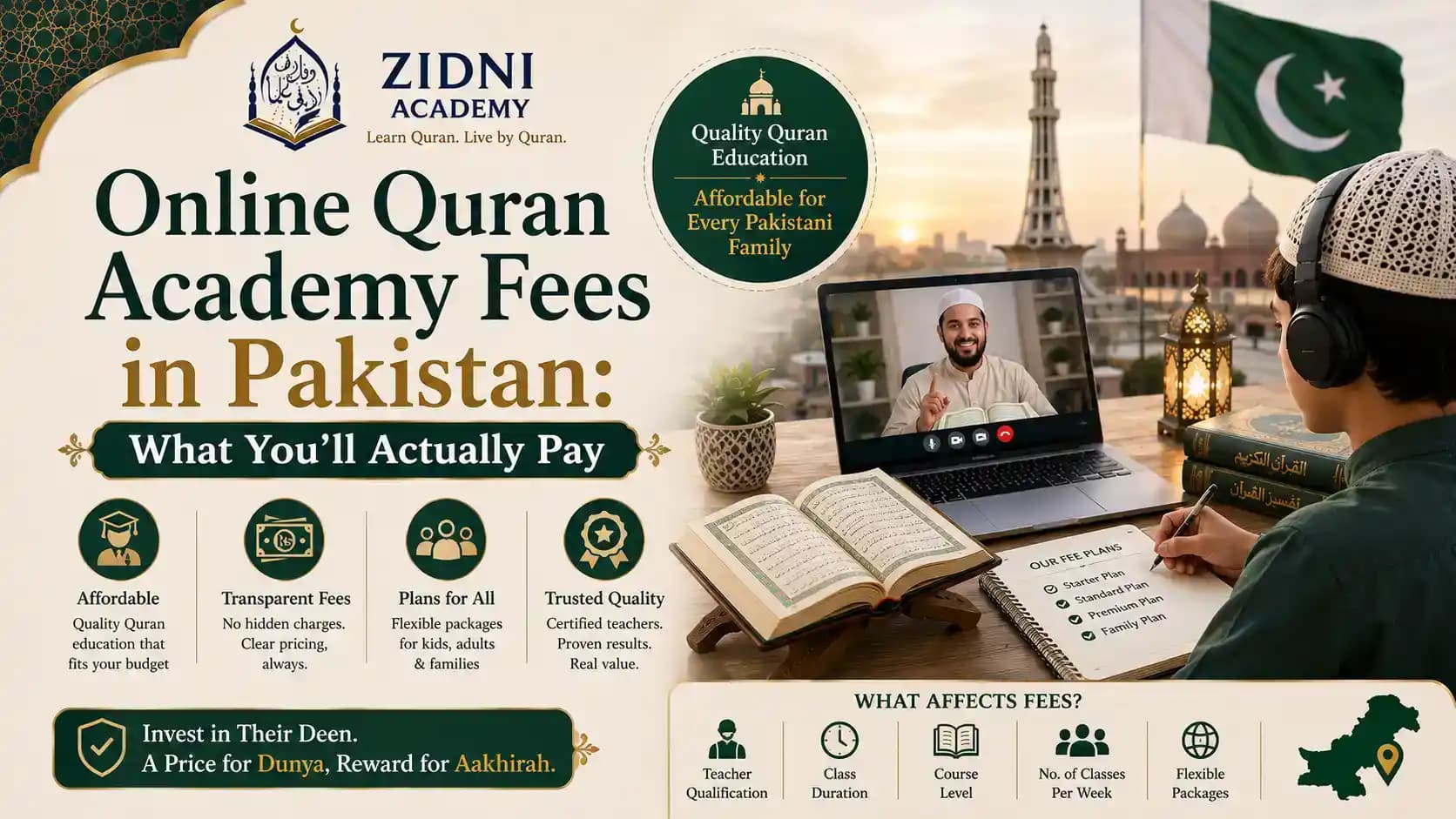 Online Quran Academy Fees in Pakistan