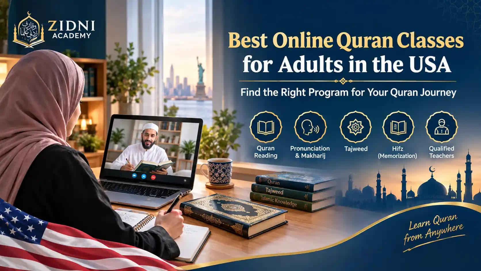 Best Online Quran Classes for Adults in the USA