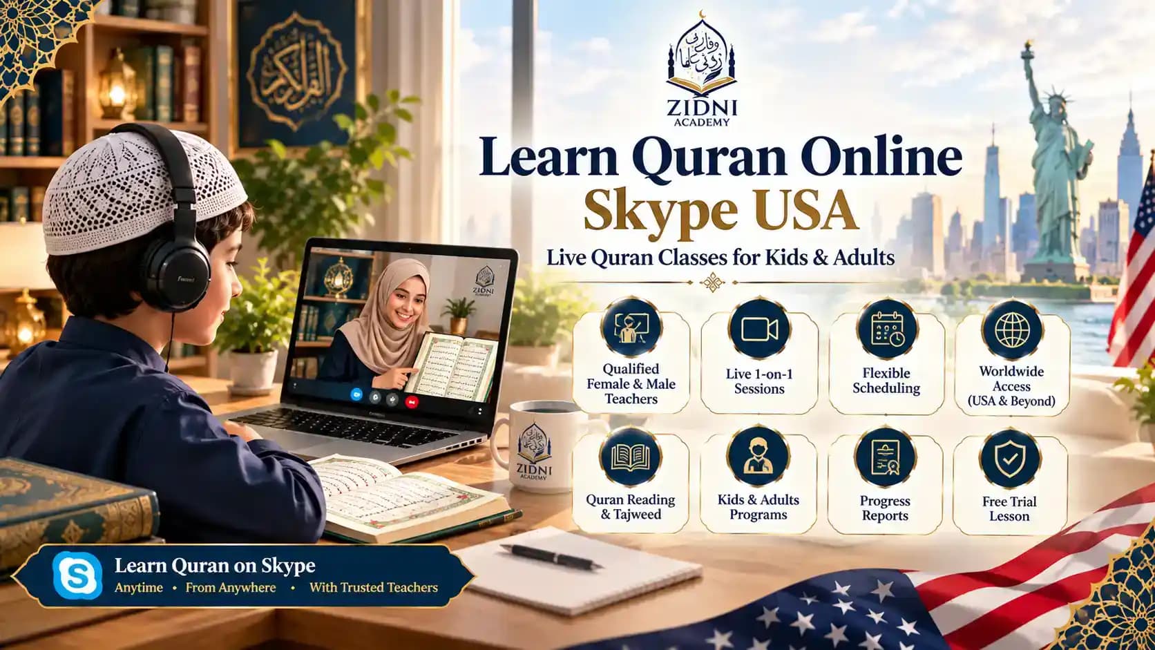 Learn Quran Online Skype USA